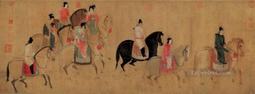 Arte Tradicional Chino Painting - El retrato de Madame Guo Quo haciendo turismo en primavera zhang xuan chino tradicional